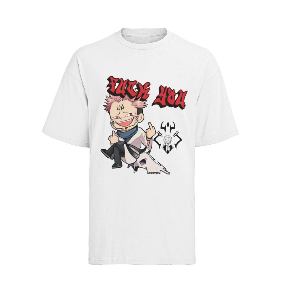 Itadori | Jujutsu Kaisen Herren T-Shirt aus Bio-Baumwolle – Fuck YouMotiv