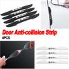 4PCS RUBBER Car Bumper Anti-collision Strips Door Protector Sticker Auto Accessorie For Alfa Romeo Stelvio Sportiva GT 147 156TM6 
