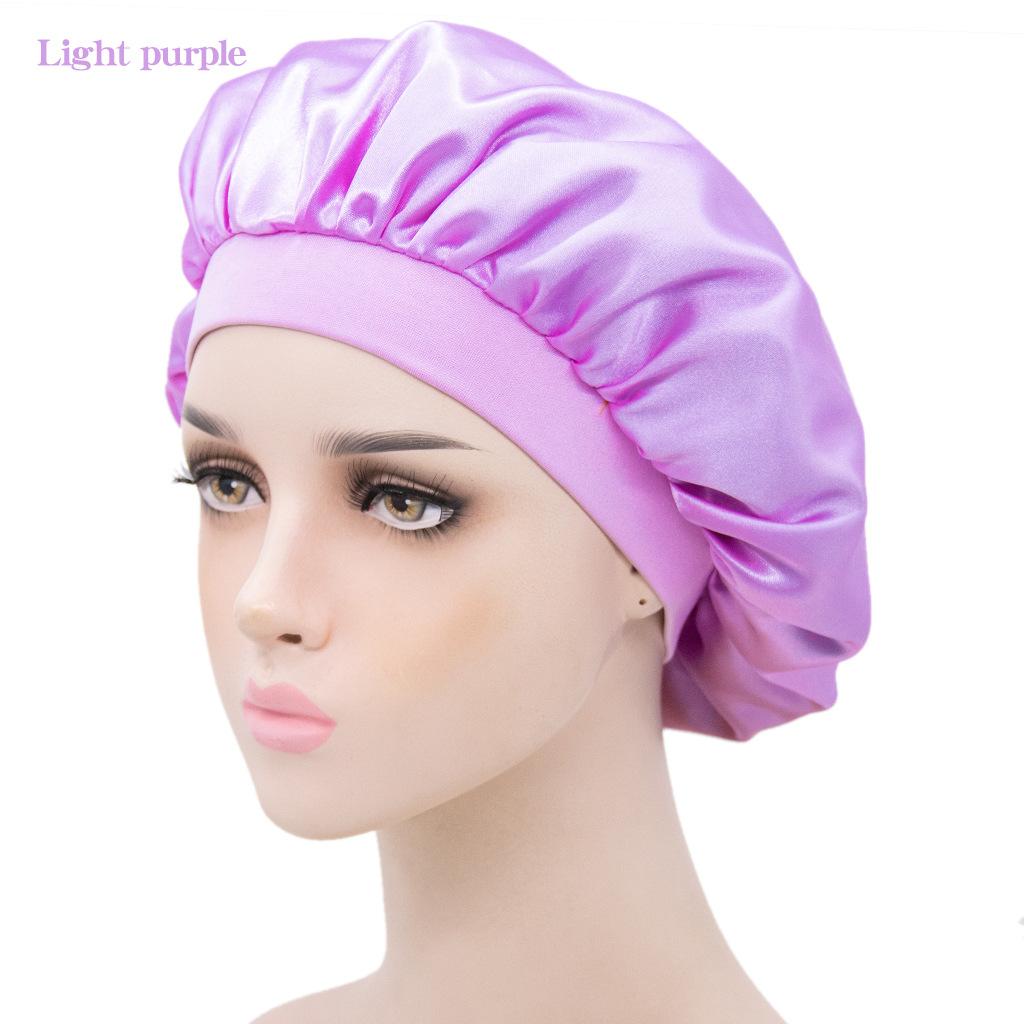 Cover Fashion Night Sleep Women Silk Bath Nightcap Hair Cap Shower Caps Sleeping Hat Satin Bonnet