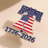 250th Anniversary Brooch Pin Commemorative Medal National Flag Brooch 3D Relief Liberty Bell Stars Stripes Enamel Pin Jewelry
