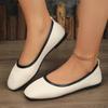 2024 Women Flat Shoes Autumn New Square Head Shallow Mouth Soft Bottom Wear Resistant Loafers Big Size Zapatos De Mujer