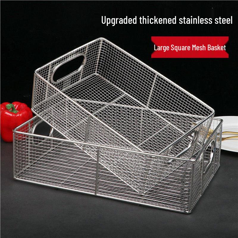Stainless Steel Draining & Frying Baskets with Handles