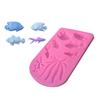 Kitchen DIY Fondant Chocolate Fondant Dry Pez Fish Modeling Mold Marine Animal Silicone Mold