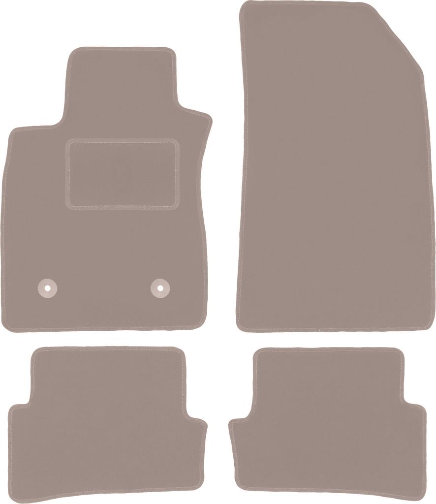 Beige velour floor mats for: Renault Clio IV grandtour, station wagon, hatchback (2013-)