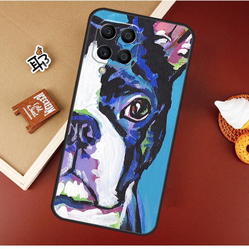 Boston Terrier Dog Case For Samsung Galaxy M55 M35 M15 M56 M36 M16 M06 M31 M13 M33 M53 M12 M32 M52 M14 M34 M54