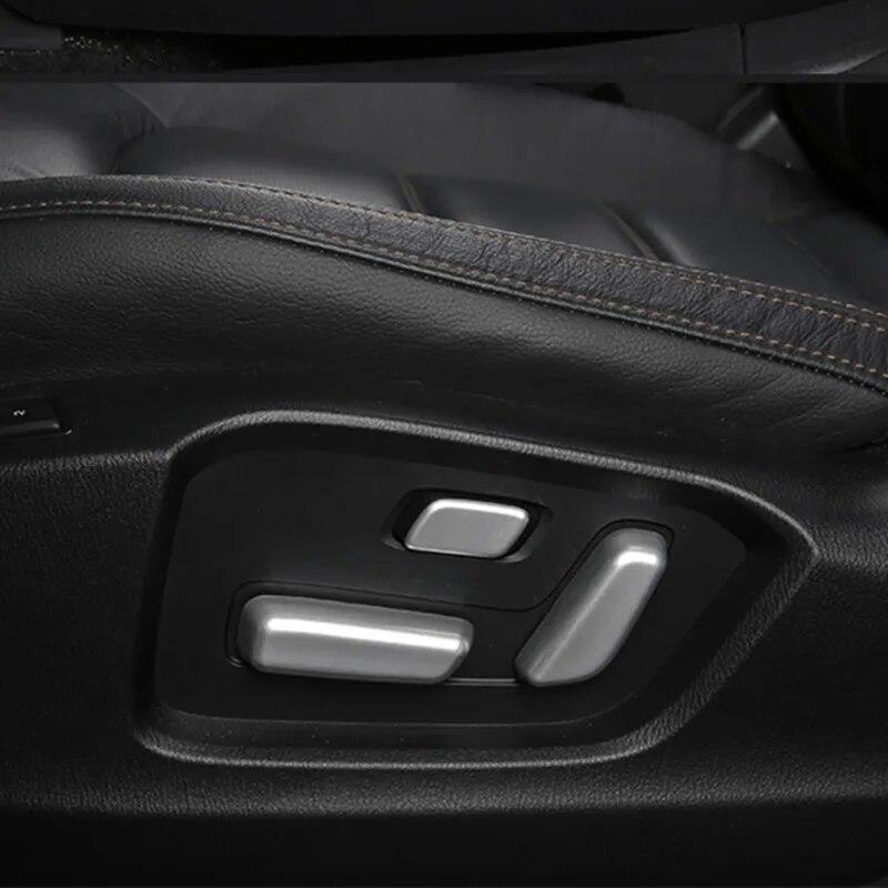 5 шт., углеродное волокно для Mazda 6 Atenza M6 2017 2018, внутренняя регулировка сиденья с электроприводом, крышка переключателя, накладки, стайлинг автомобиля, автоаксессуары