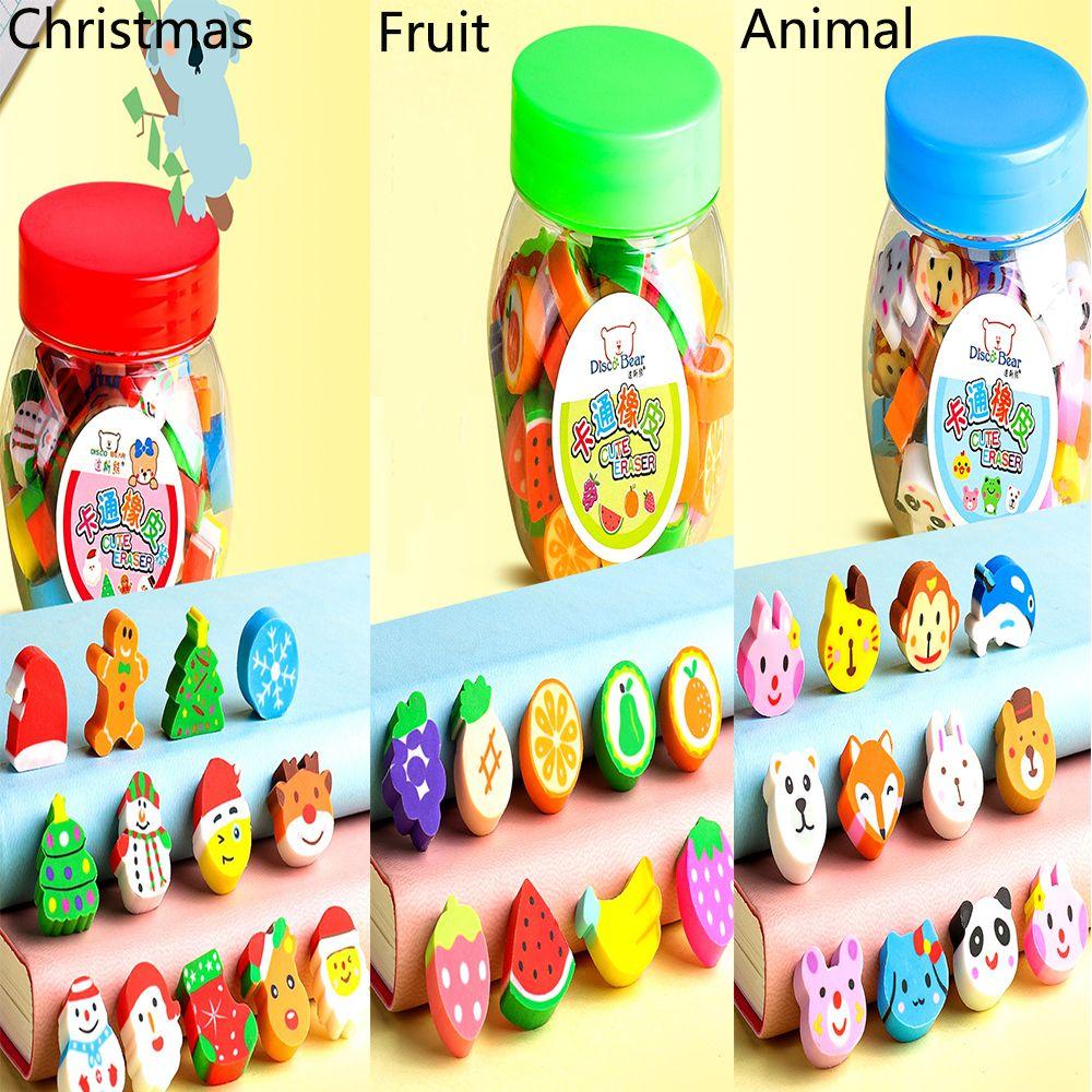 Wipe Clean Animal Christmas Cartoon Rubber Correction Supplies Eraser Student Learning Stationery