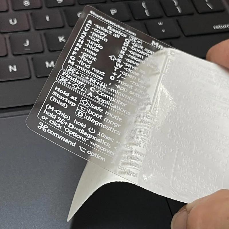 Для Mac Windows Наклейки с горячими клавишами Word Excel Прозрачные наклейки Графика букв Защитная наклейка для ноутбука Быстрая навигация