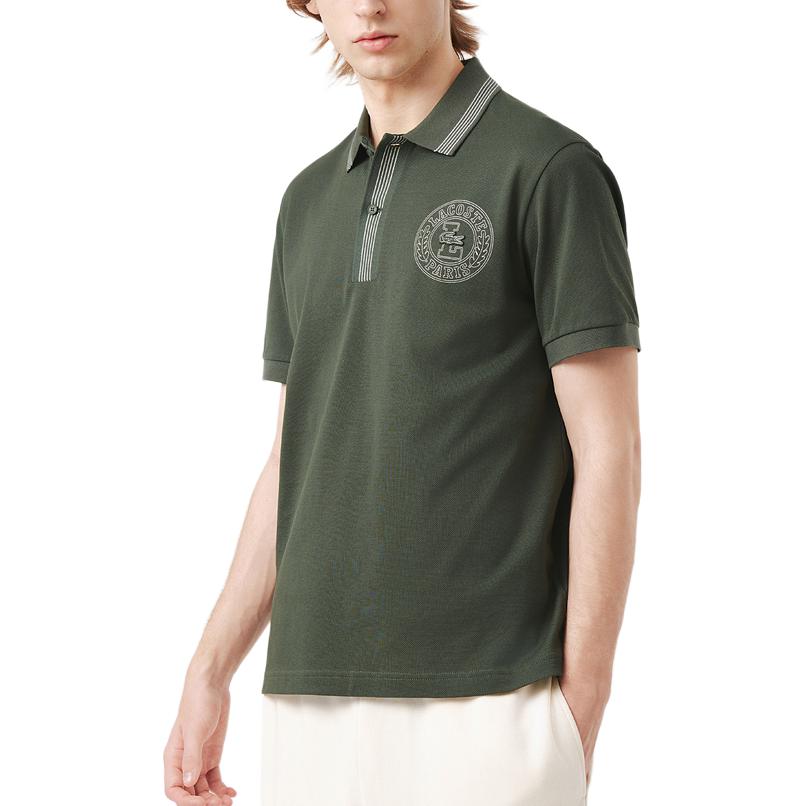 Lacoste Мужская рубашка-поло HCF/Черно-зеленая PH2527-HCF
