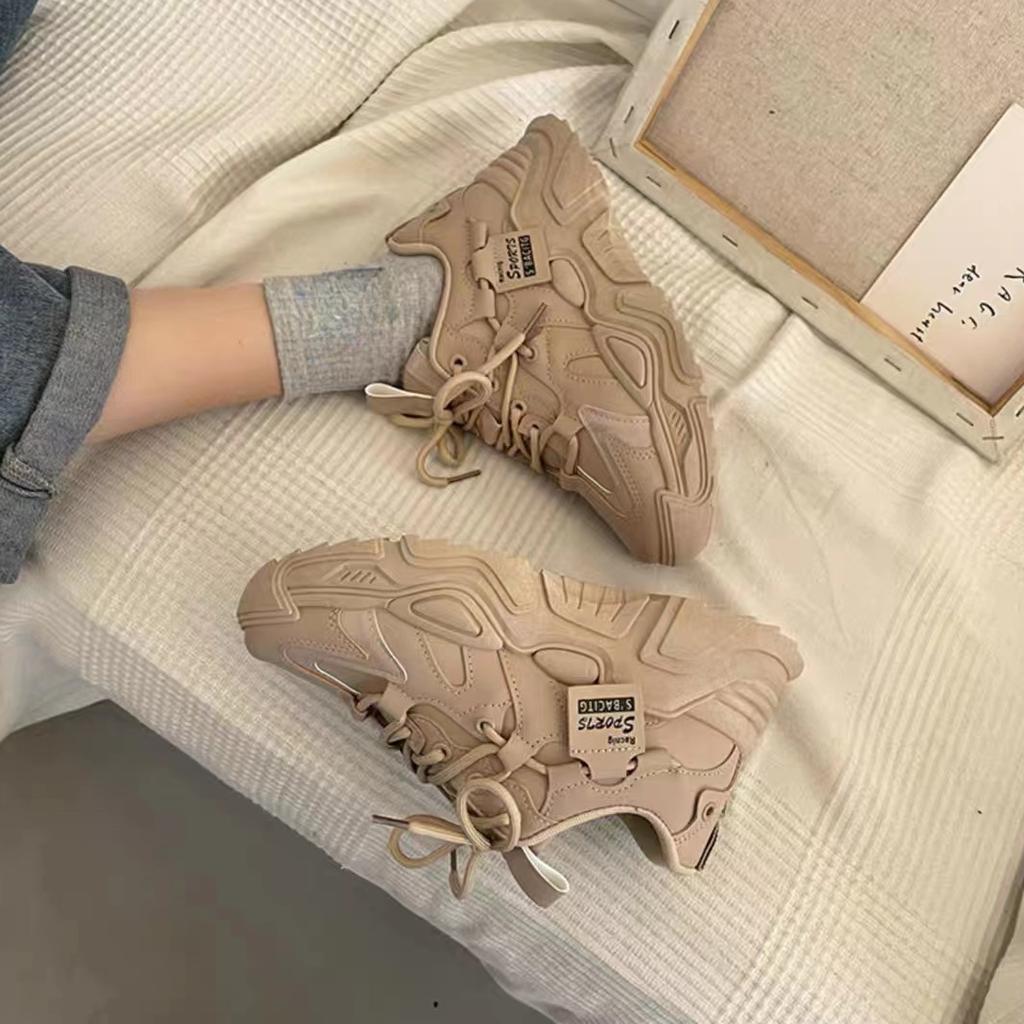 Dad Shoes Women's Spring and Autumn New Women's Shoes All-match Thick-soled White Sneakers Fashion Casual Shoes