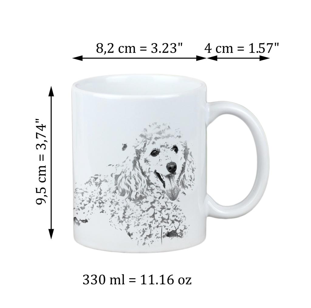 Poodle - cup with a dog, cheerful cup for a dog lover, personalized gift from the Art-Dog brand