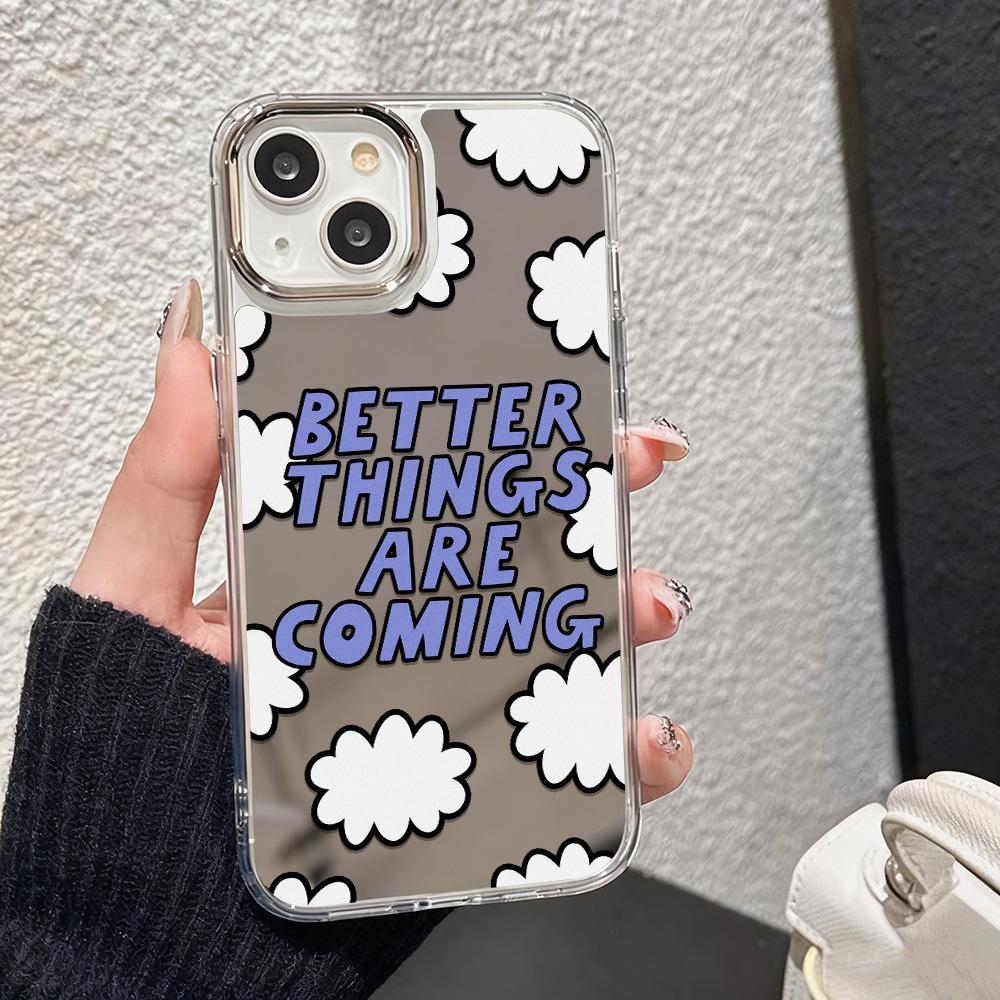 Любовь Зеркало для макияжа Чехол для телефона Для IPhone 17 16 15 14 13 12 11 Pro Max 13 12 Air 17E 16e Ударопрочные Прозрачные Чехлы Coquea