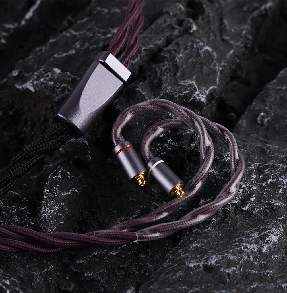 NICEHCK DragonScale2 Кабель для наушников (Upgrade Cable) для Himalaya, MMCX 3.5мм, Серебряно-палладиевый сплав, Амортизирующая оплетка, Съемный HiFi кабель 1.2м DIY