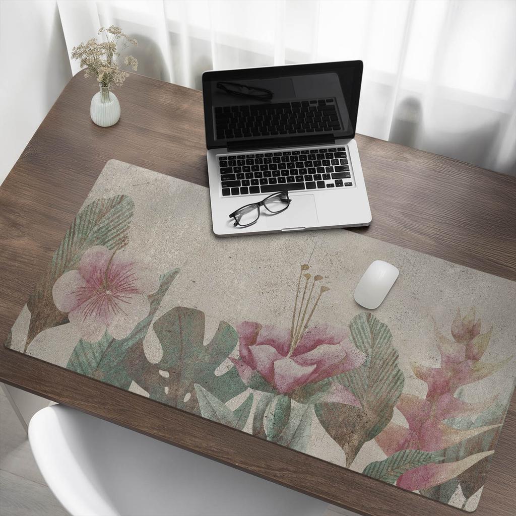 Anti-slip Vinyl Decorative Mat Floral Vintage Pattern 120x60 cm