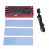 NVMe M.2 Heatsink Temperature Display Aluminum High Performance SSD Cooler with Dual Thermal Silicone Pads