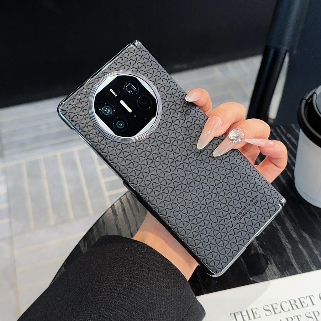 Чехол для Huawei Mate X7/X6/X5/X3 Кубический Центральная Ось Роскошная PU Кожа Магнитная Беспроводная Зарядка Защитная Задняя Крышка Оболочка