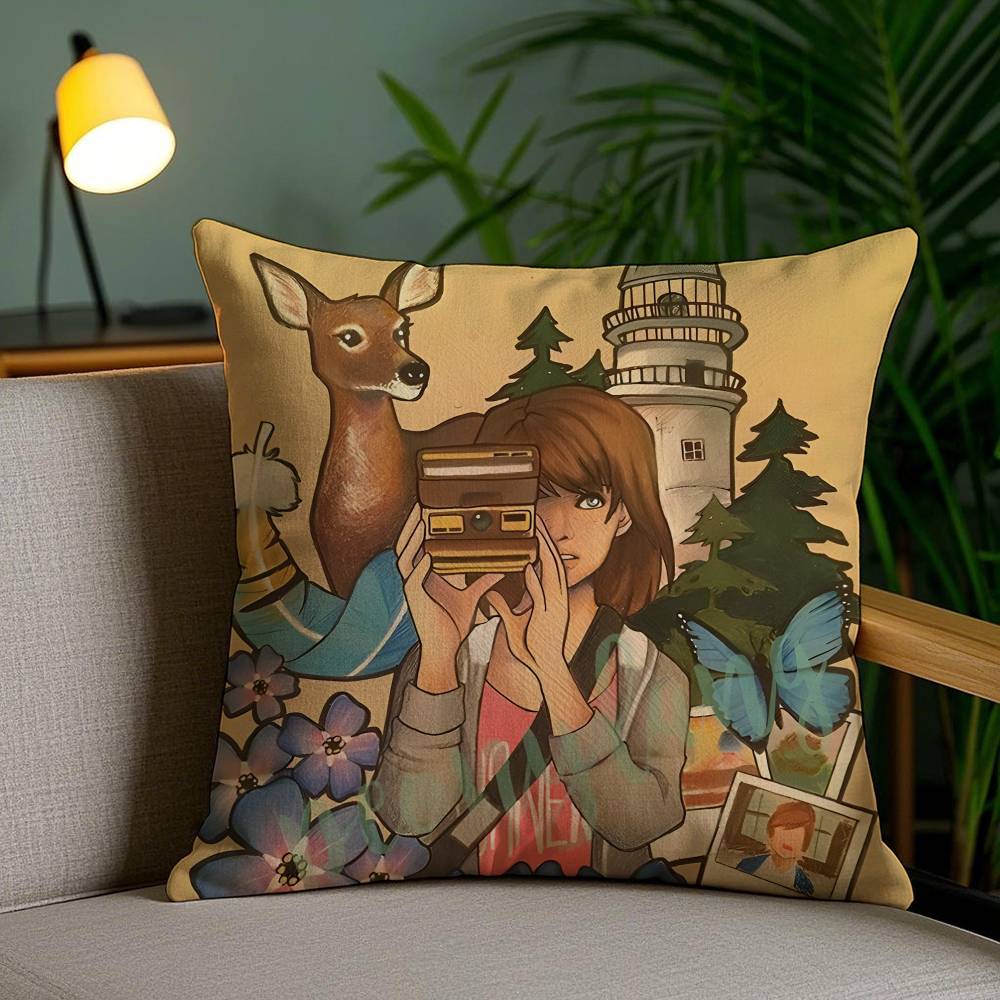 Игровая наволочка Life Is Strange-S Наволочка против пылевых клещей Невидимая молния Шелковистый короткий плюш Чехол для подушки на диван