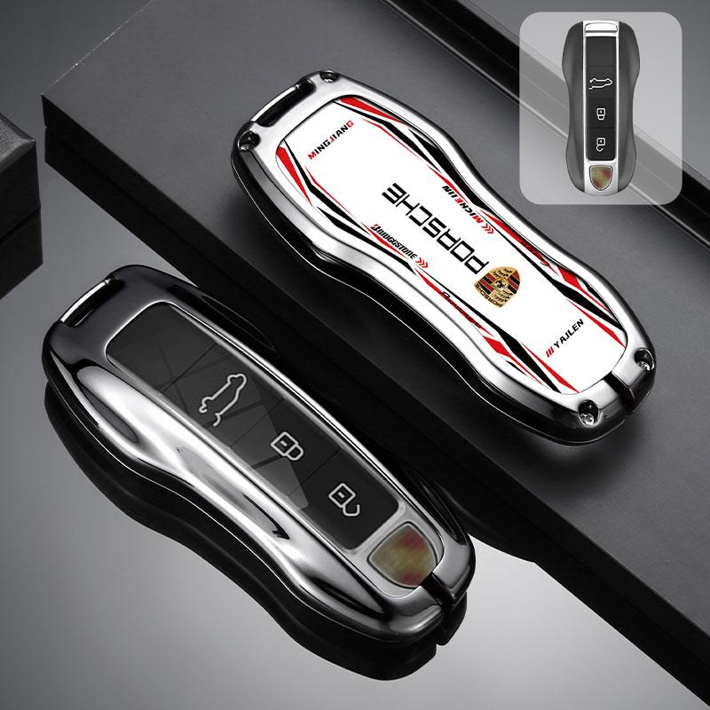 Чехол-оболочка из цинкового сплава для корпуса автомобильного ключа Porsche Panamera Spyder Carrera Macan Boxster Cayman Cayenne 911 718 981 991 Аксессуары