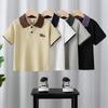 Модная Корейская Поло-футболка для Мальчиков - Летняя 2025 Повседневная с Коротким Рукавом