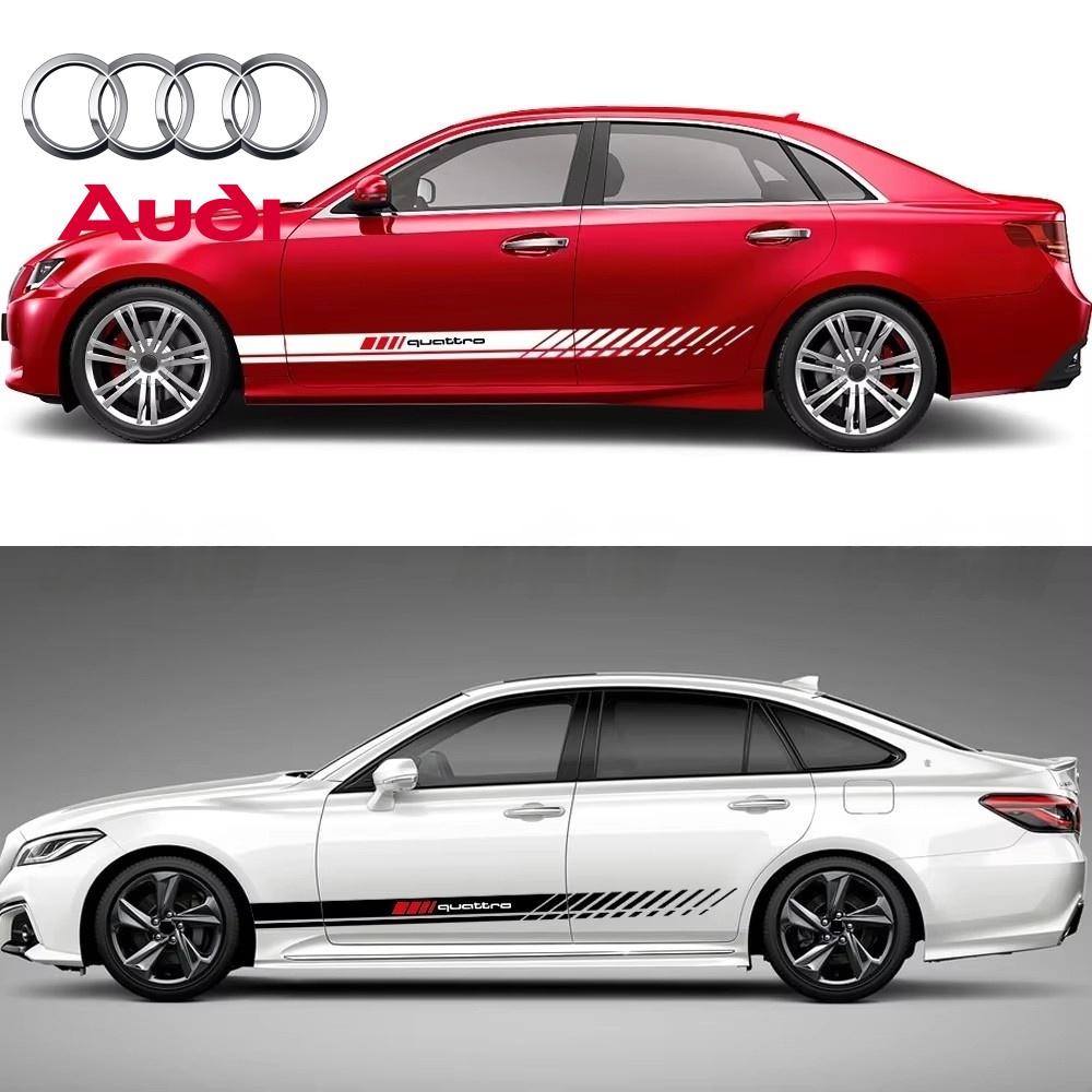 Car Emblem Body Side Fender Decor Decal Sticker Accessories For S8 Quattro RS Sline A2 A3 A4 A5 A6 A7 A8 Q2 Q3 Q4 Q5 Q6 Q7 Q88S