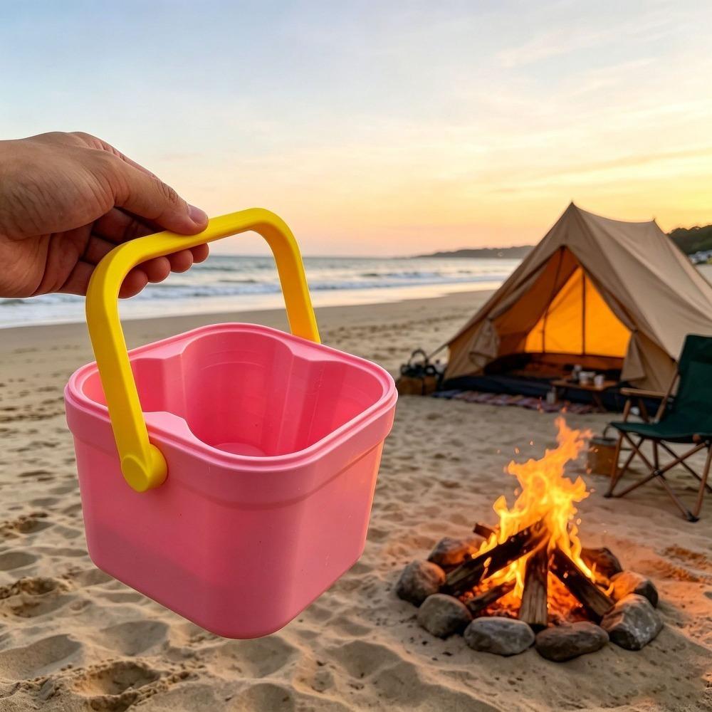 Square Travel Insulated Cooler Case 4-Can Thermal Drink Box Portable Drink Freezer Outdoor