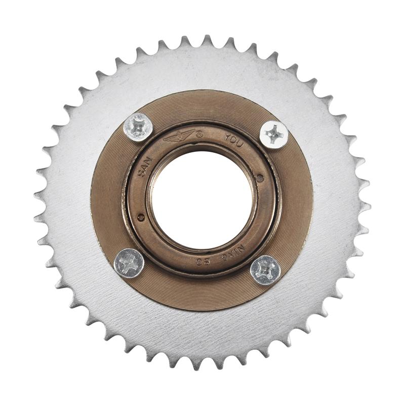 Precise 78Mm OD 4 Hole Toothless Flywheel + T8F 44T 54Mm Rear Chain Sprocket Fits For 43Cc 49Cc Mini Pocket Gas Scooter ATV