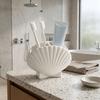 Aesthetic Shell Toothbrush Holder 3D Seashell Desktop Storage Box  Bathroom Accessory