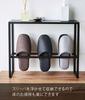 Yamazaki Jitsugyo 5757 Slipper Rack with Top Smart Can Store Small Entrance Slipper Storage Plate, Black, Approx. W50XD12XH40.5cm, Items, Storage,