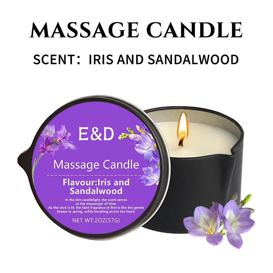 Массажная свеча - Эфирное масло, Для медитации, йоги, СПА, Унисекс, Сувенир для вечеринки и маленький подарок, Подарки на Рождество и Хэллоуин - 2 унции