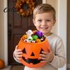 Holiday Gift for Children 30Pcs Halloween Mochi Squeeze Toys with Pumpkin Bucket Kids, Trick or Treat Bag Fillers, Desktop Decorations Soft