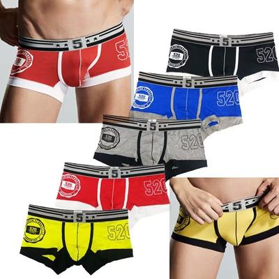 Забавное новое мужское нижнее белье, шорты для взрослых, джинсовые джинсы с принтом, хлопковое эластичное нижнее белье