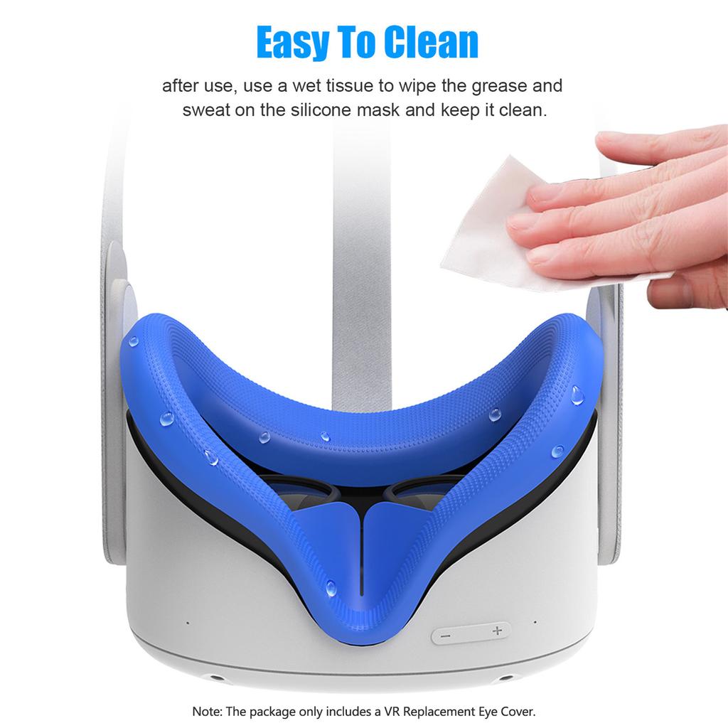 Замена для Oculus Quest 2 Силиконовая крышка для глаз Силиконовая крышка для лица Светоблокирующая накладка для лица
