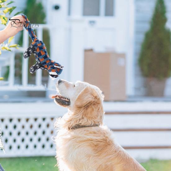 Интерактивная плюшевая игрушка для собак Неразрушимая жесткая игрушка для жевания для агрессивных любителей жевать Писклявые мягкие игрушки для собак для больших средних маленьких собак