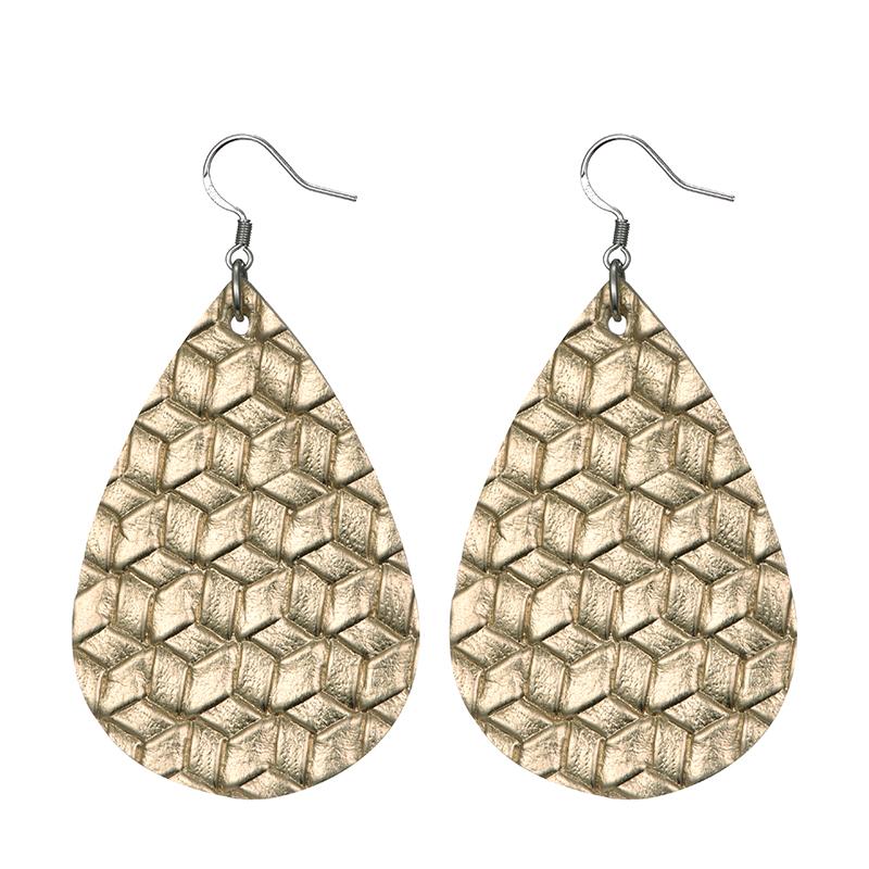Fashion 29 Colors Teardrop Leather Earrings Lightweight Drop Earings Zircon Antique Dangle Earrings For Women Gifts Wholesale