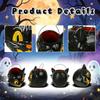Vintage Halloween Resin Bucket Halloween Rustic Black Cat Bowl Halloween Candy Holder for Trick Or Treat Party Gifts