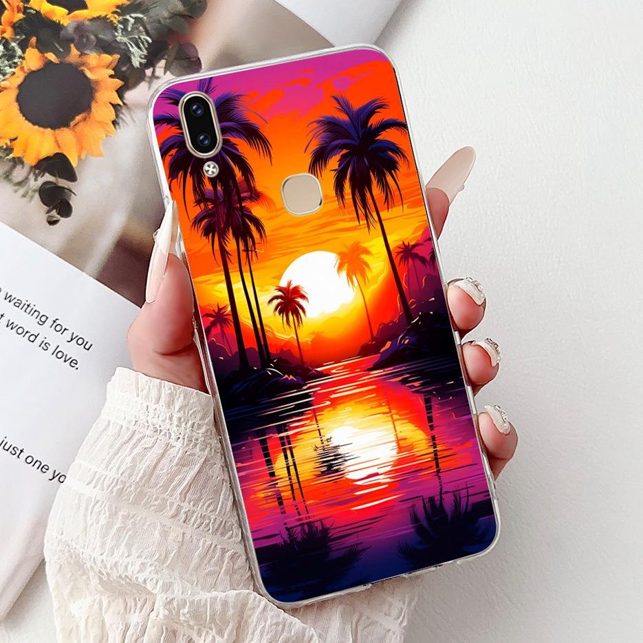 Чехол для Vivo V9 Youth 1727 1726 Милый Чехол с Рисунком Сердечка Мягкий Тонкий Чехол для Телефона Для Vivo Y85 Y89 V 9 Youth VivoV9 6GB Fundas