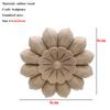 Vintage Unpainted Wood Carved Decal Corner Applique Frame For Home Furniture Wall Cabinet Door Decorative Wooden Miniature Craft