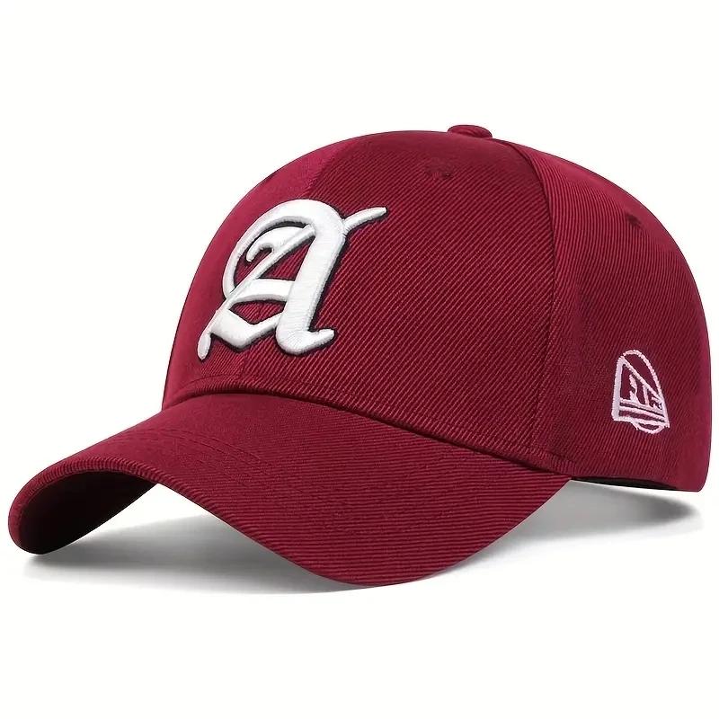 Унисекс бейсболки с вышивкой буквы A, весенне-осенняя уличная регулируемая повседневная шляпа, хип-хоп шляпа, солнцезащитная шляпа