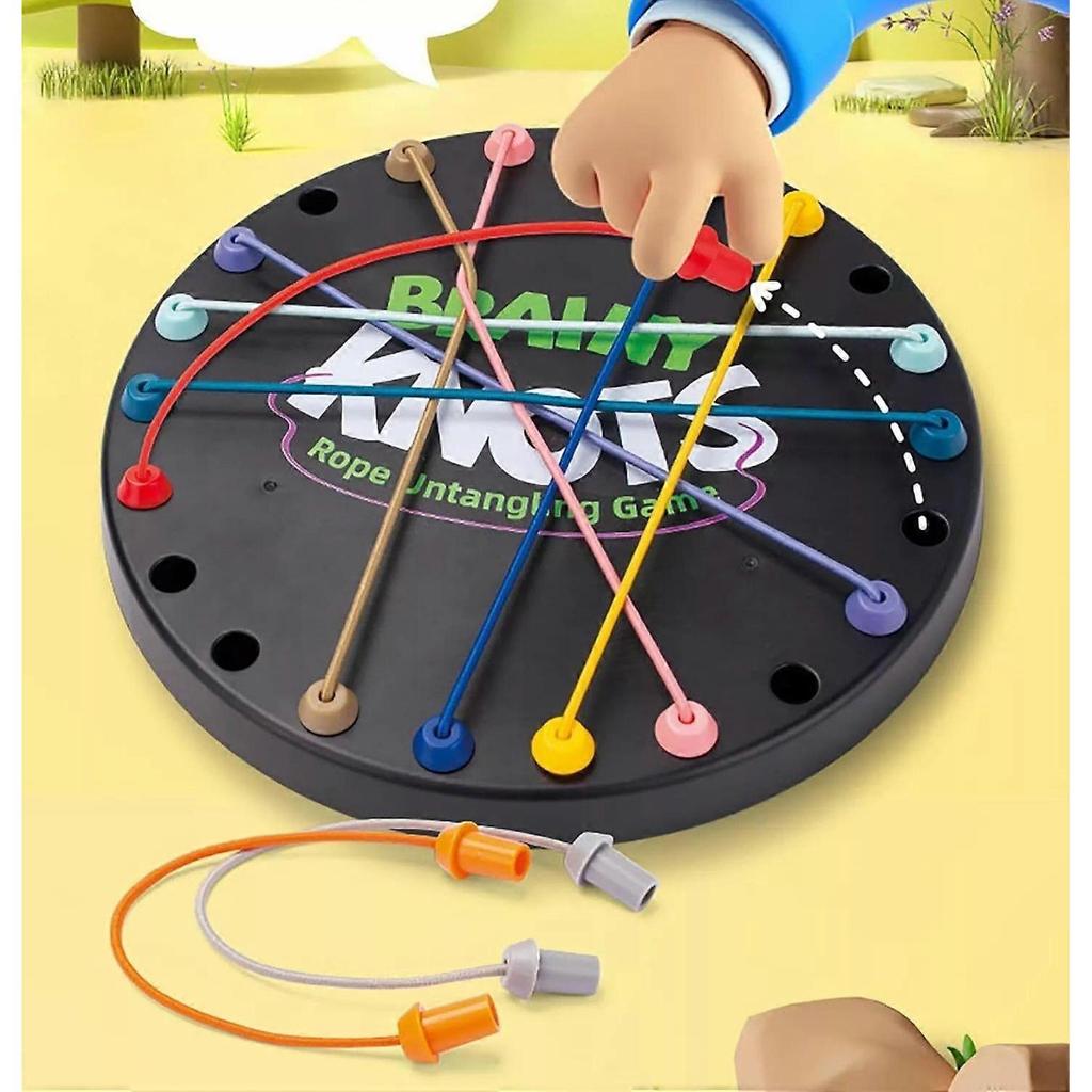Brainy Knots Rope Untangling Table, Logic Puzzle Board Game