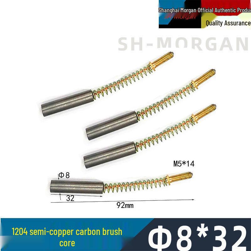 Cylindrical Clutch Carbon Brush Copper Round Screw Rod 6x38 8x30/40