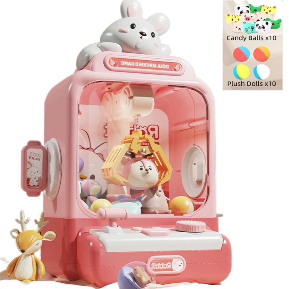 Electronic Mini Clip Doll Machine Strong Grip Cartoon Claw Crane Machine  Arcade Game