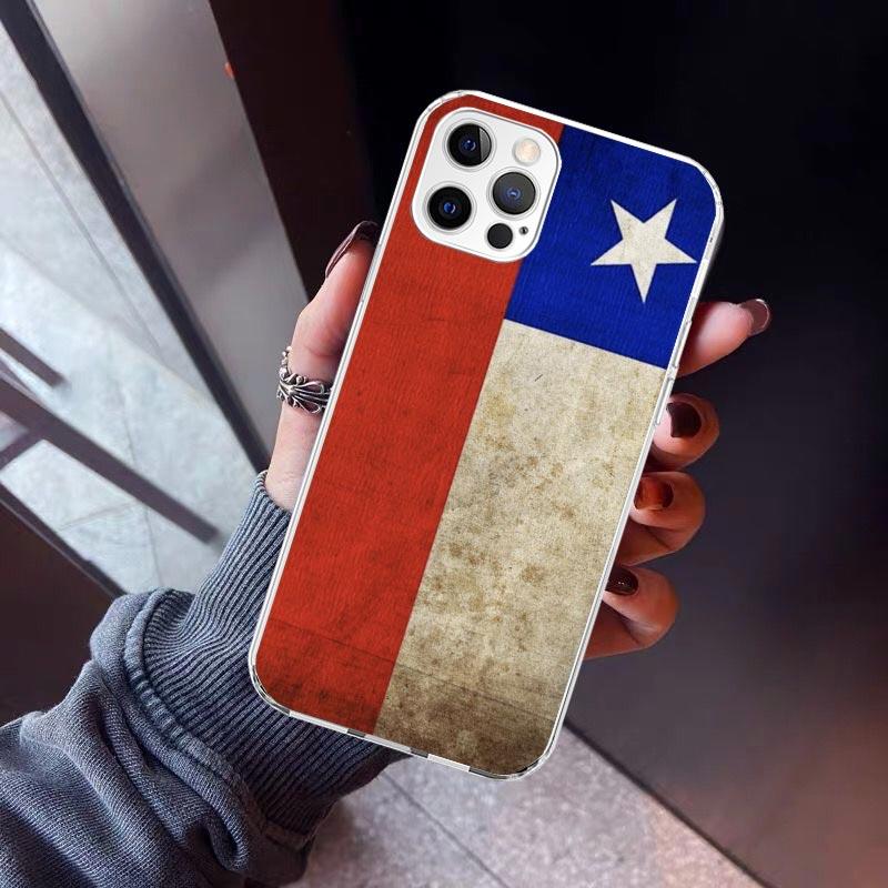 Chile Flag Phone Case For iPhone 17 Air 16 15 Pro Max 14 Plus 13 Mini 12 11 Cover 7 8 SE Silicone Shell Print Fundas 17 Air 16 1