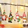 12 Pcs Christmas Wooden Ornaments Hanging Gnome Gingerbread Man Decorations Xmas Tree Pendant for Holiday Home Decor