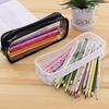 1pc Transparent Pencil Case Large Capacity Pen Box for Girls Cosmetic Bag Stationery Office School Supplies