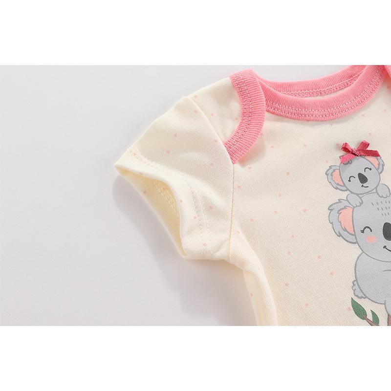3 шт., розовый комбинезон с короткими рукавами для маленьких девочек, хлопковый дышащий комбинезон для новорожденных, хорошее качество, комплекты костюмов для малышей, топы, детские боди, пижамы, комбинезоны, одежда