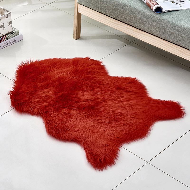 Modern Euro-Style Imitation Wool Long Pile Floor Mat for Living Room or Bedroom