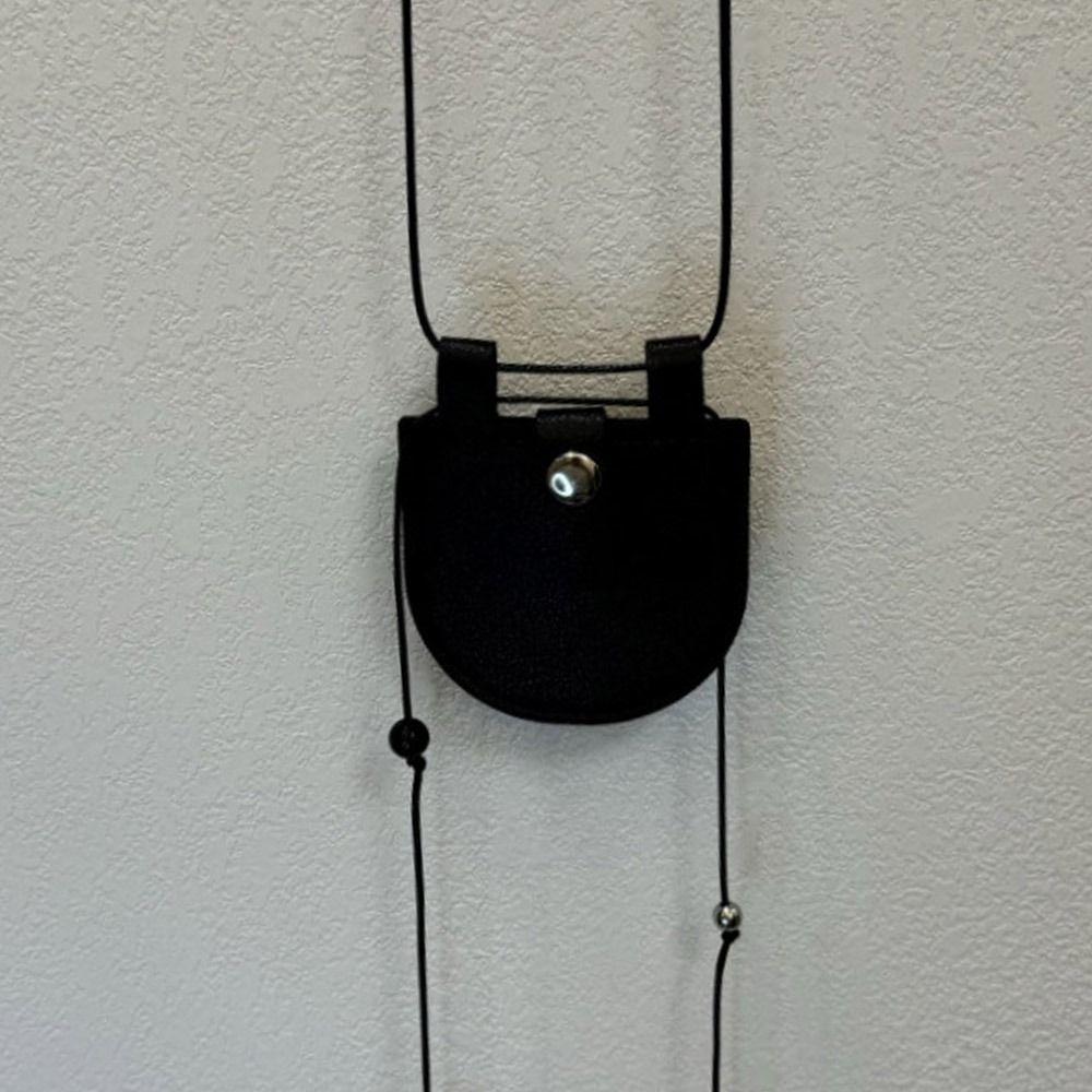 Сумка из ПУ замши, ожерелье, регулируемая цепочка для ношения, ожерелье-ключница, креативный подарок, мини-ожерелье