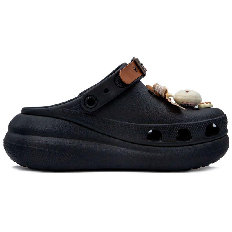 Crocs Классические кроксы Classic Crush для молодежи и девушек, женские, черные