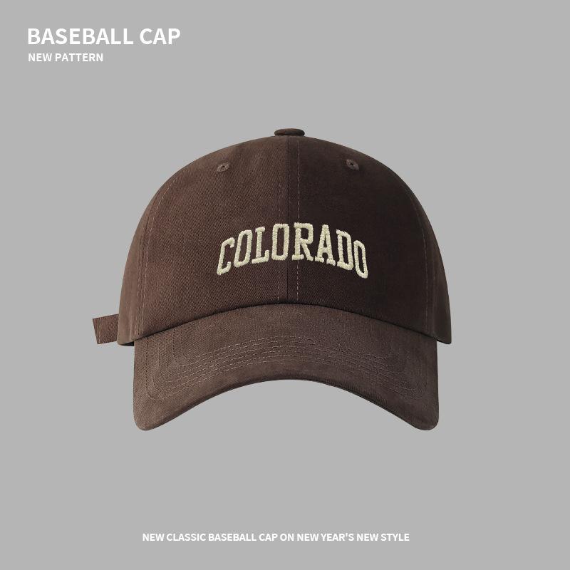 Peaked Cap Children's Embroidery Letters Wide Brim Sunscreen Visor Spring and Autumn Versatile Deep Top Baseball Cap Men