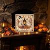 DIY Halloween Activity Set Embroidery Kit, Stitch Kit for Adults, Cute Witch Creative Hobby Projects Women Ghost Black Cat Pumpkin Pattern Wall Decor